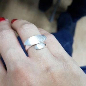 Sterling Silver minimalist adjustable ring